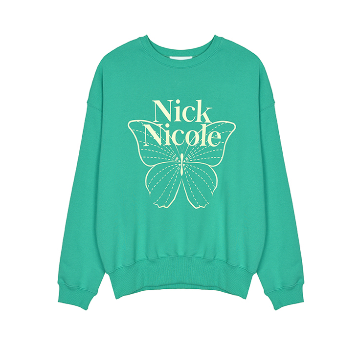 韓國 Nick Nicole BUTTERFLY SIGNATURE SWEATSHIRT【NN041】