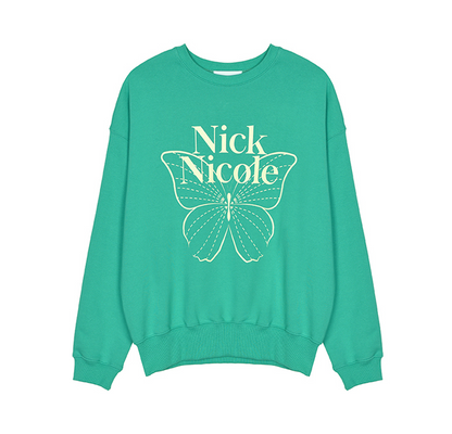 韓國 Nick Nicole BUTTERFLY SIGNATURE SWEATSHIRT【NN041】