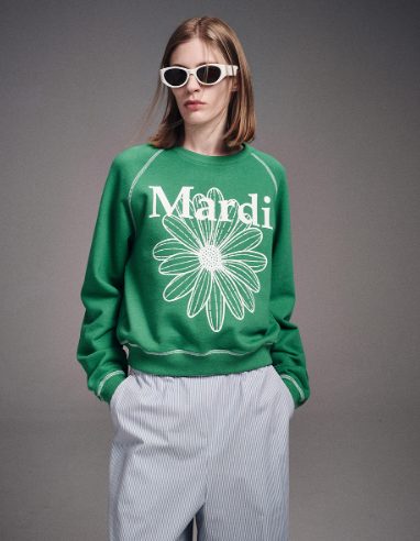 韓國 Mardi Mercredi SWEATSHIRT RAGLAN FLOWERMARDI