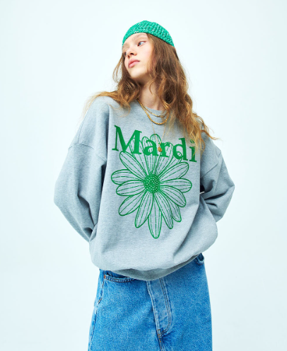 韓國 Mardi Mercredi SWEATSHIRT FLOWERMARDI