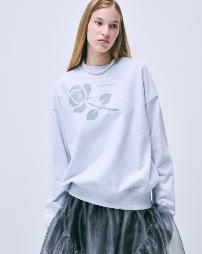 韓國 Mardi Mercredi SWEATSHIRT UNE ROSE