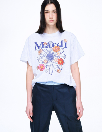 韓國 Mardi Mercredi TSHIRT FLOWERMARDI BLOSSOM