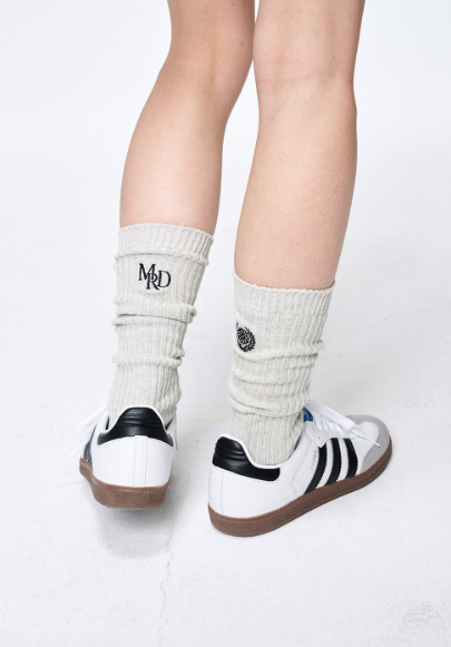 韓國 Mardi Mercredi LONG SOCKS MRD LOGO