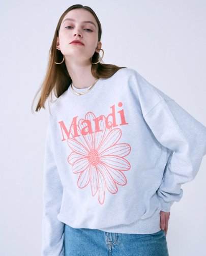 韓國 Mardi Mercredi SWEATSHIRT FLOWERMARDI