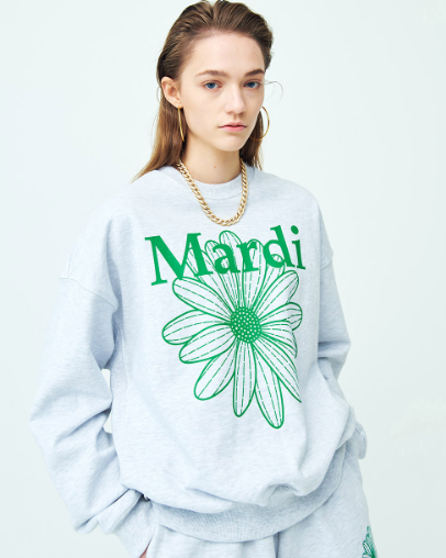 韓國 Mardi Mercredi SWEATSHIRT FLOWERMARDI