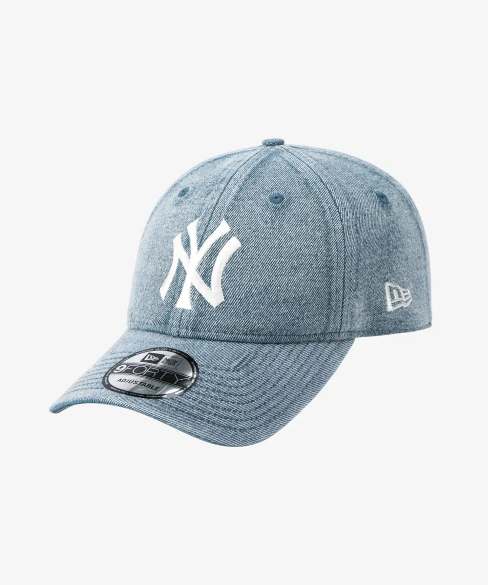 韓國 New Era New York Yankees Snow Washed Denim Unstructured Ball Cap【NR115】