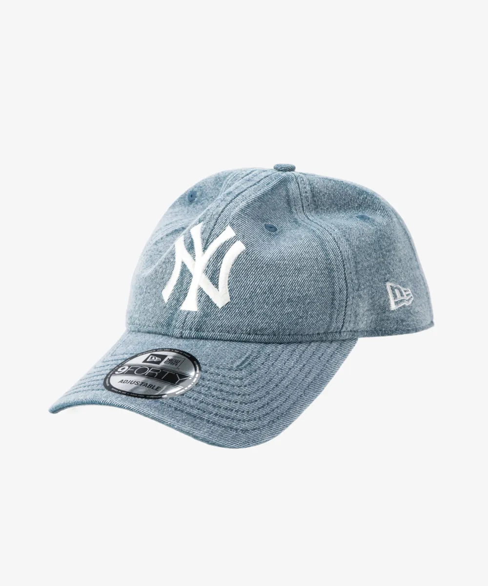 韓國 New Era New York Yankees Snow Washed Denim Unstructured Ball Cap【NR115】