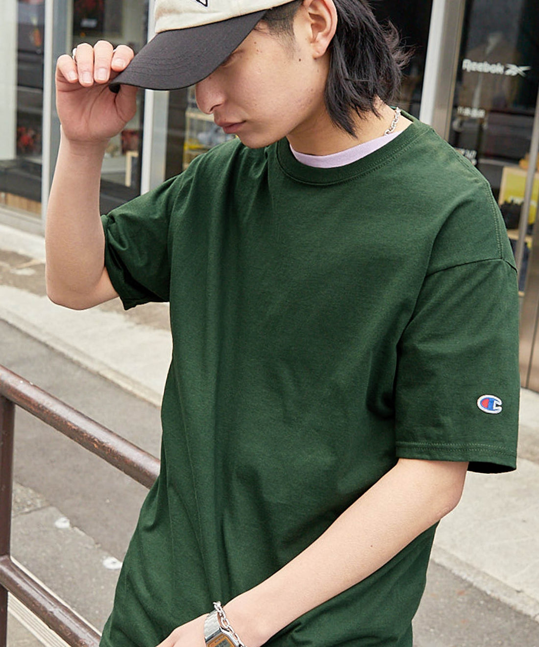 日本直送 Champion Cotton Patch T-Shirt【SJ021】