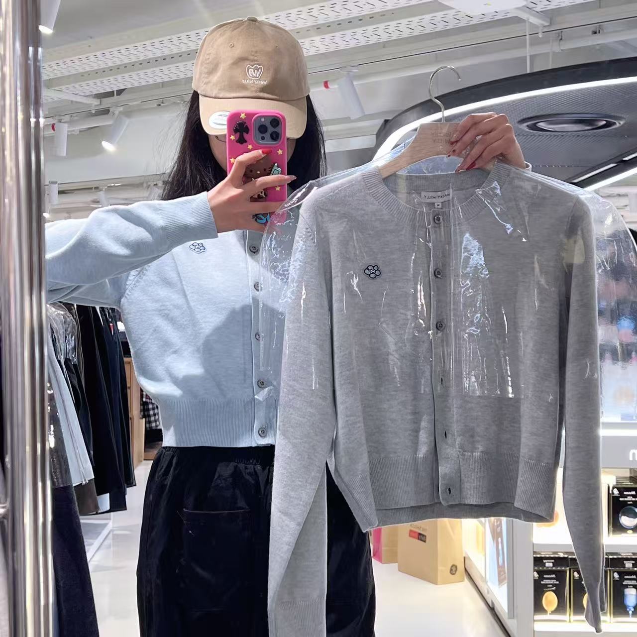 韓國 Wacky Willy Women's Lily Wappen Round Neck Cardigan【WW128】