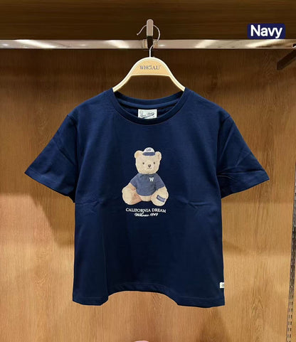 韓國 WhoAU Bear Photo Crop T-Shirt【WA311】