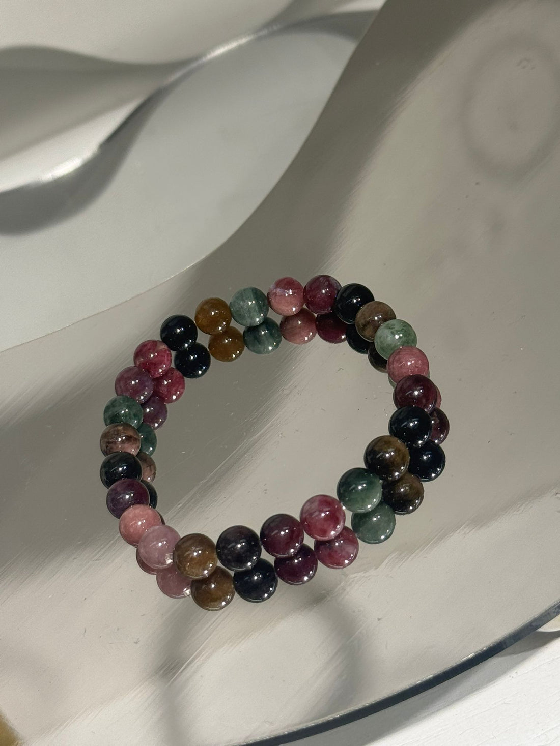 老礦碧璽 7-8mm手串【SE435】