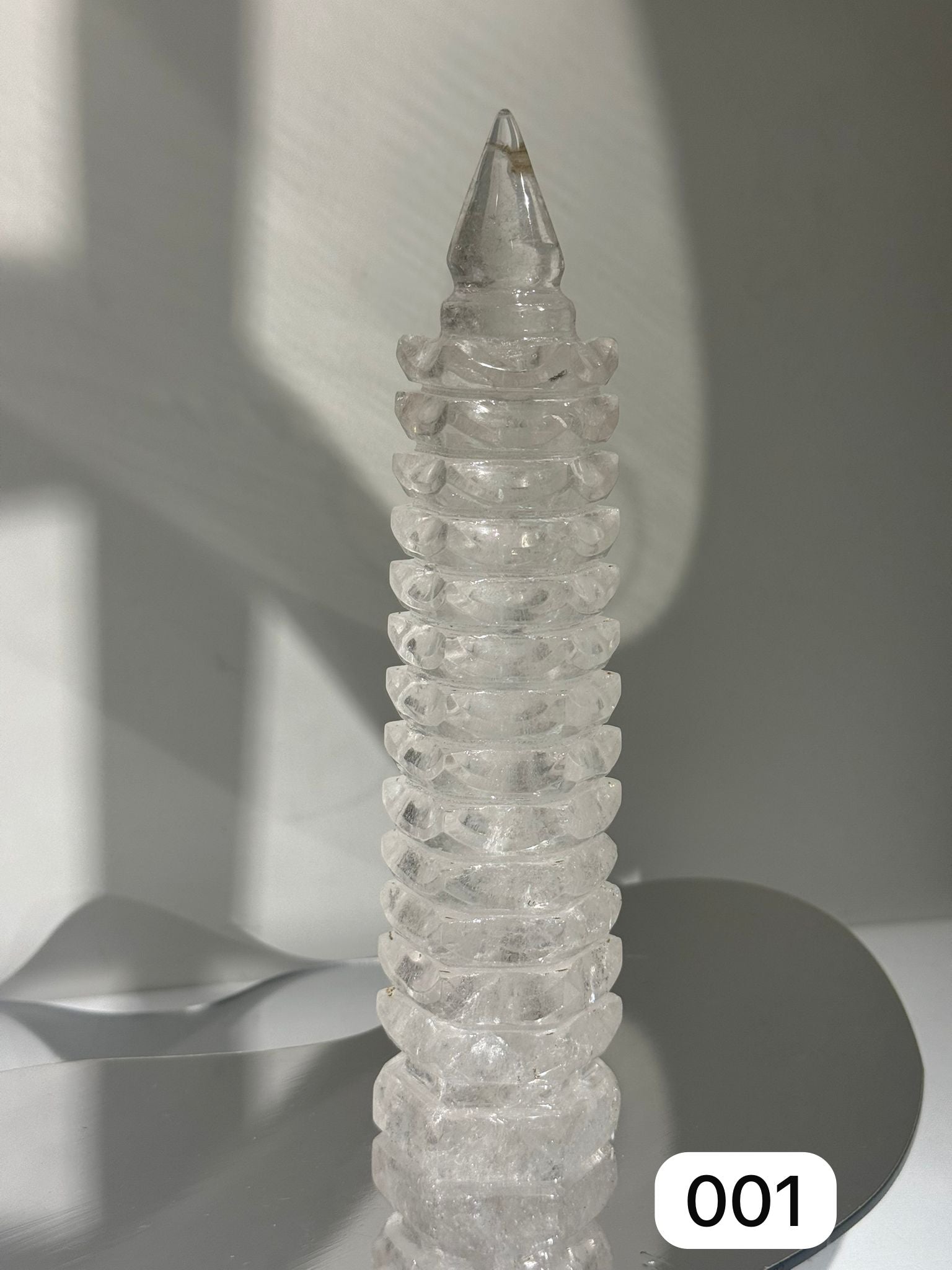 白晶文昌塔 001 20cm【SE438】