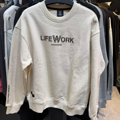 韓國 LifeWork 銀色字圓領衛衣【LW009】 - STT Mall HK 靚太網購