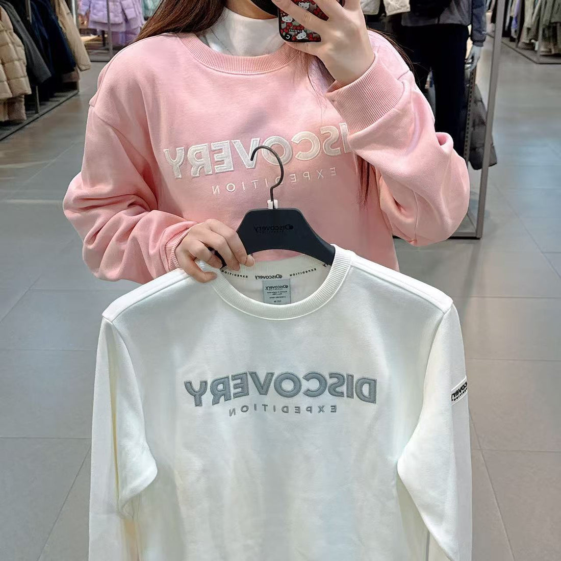 韓國 Discovery Logan Fleece Long Sleeve T-shirt【DY150】