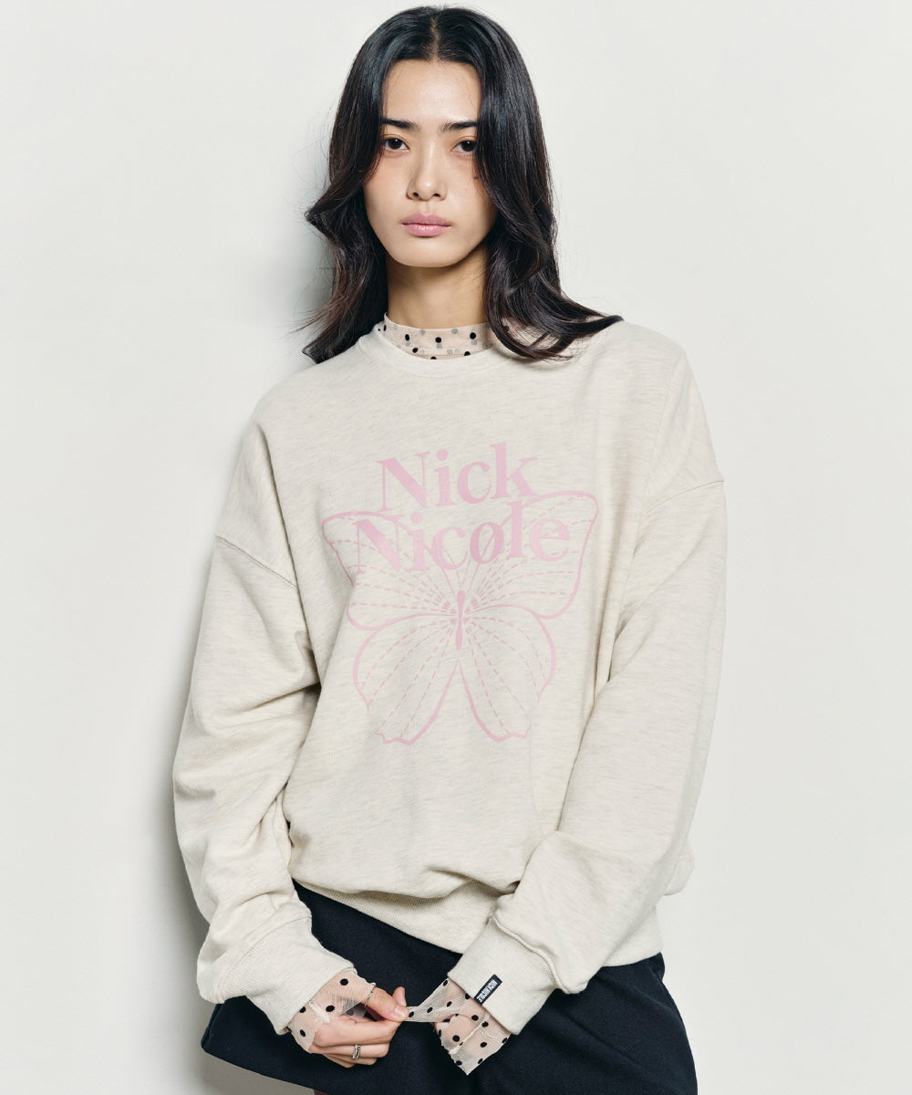韓國 Nick Nicole Butterfly Signature Sweatshirt【NK001】