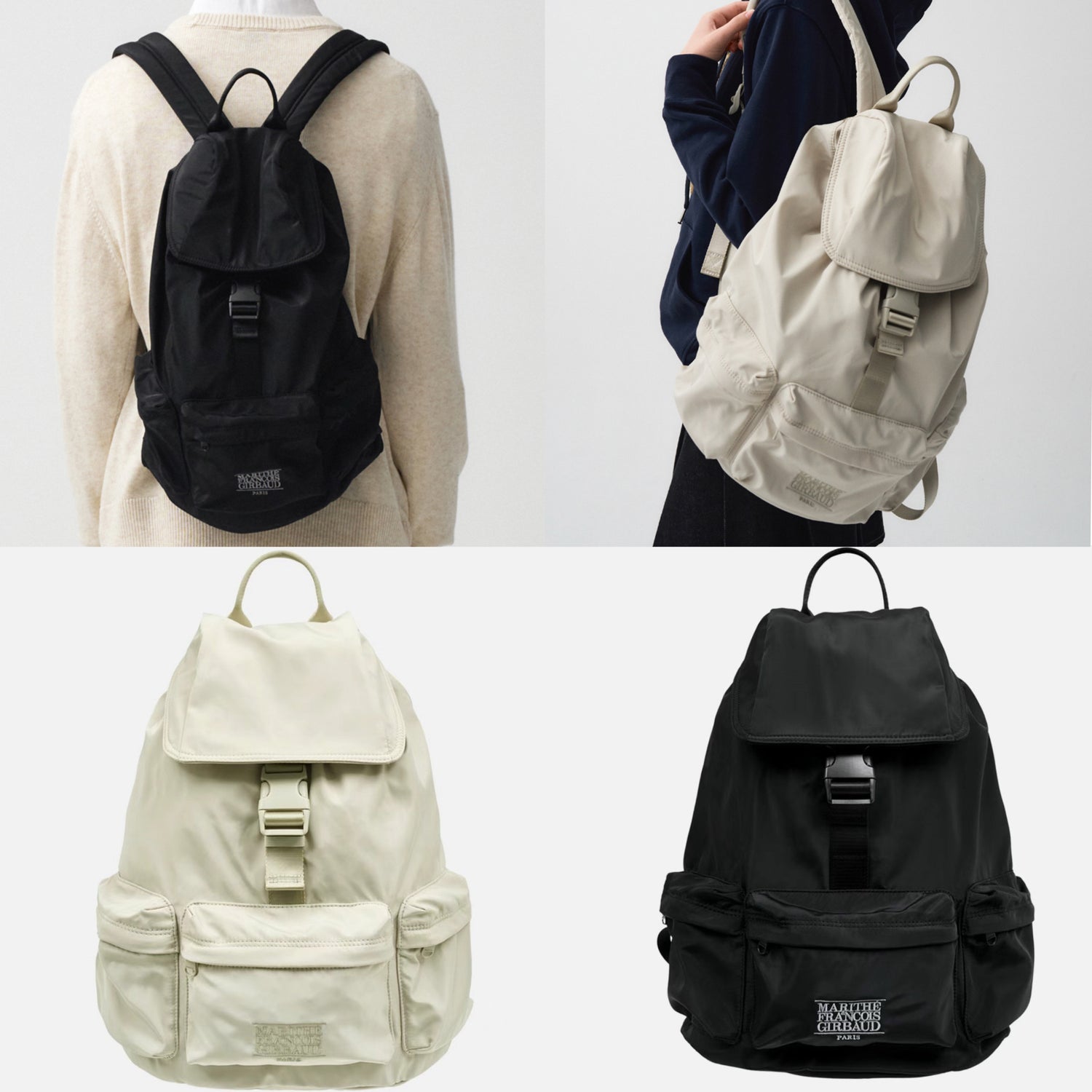 韓國 Marithe Francois Girbaud Classic Logo 3 Pocket Big Backpack