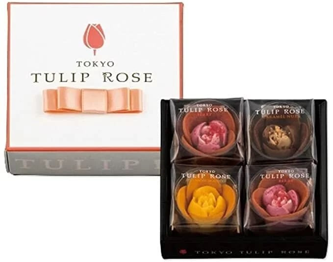 日本直送 Tokyo Tulip Rose鬱金香玫瑰曲奇 4入