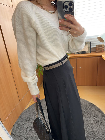 韓國直送 Classic Pleated Midi Skirt