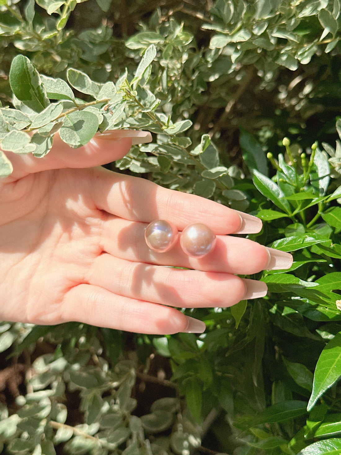 【現貨】18K金淡水彩色小燈泡耳釘12-13mm【ST302】