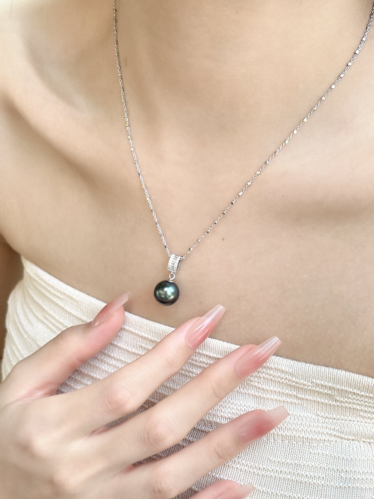 【現貨】925銀+大溪地珍珠吊墜11.3mm【ST307】