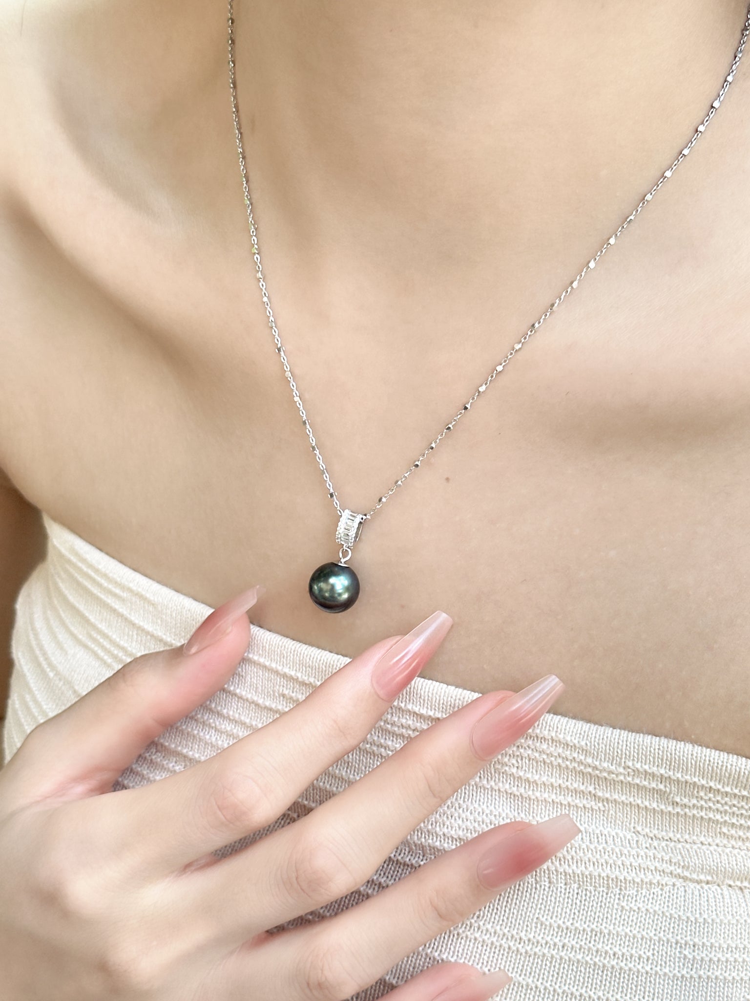 【現貨】925銀+大溪地珍珠吊墜11.3mm【ST307】