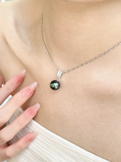 【現貨】925銀+大溪地珍珠吊墜11.3mm【ST307】