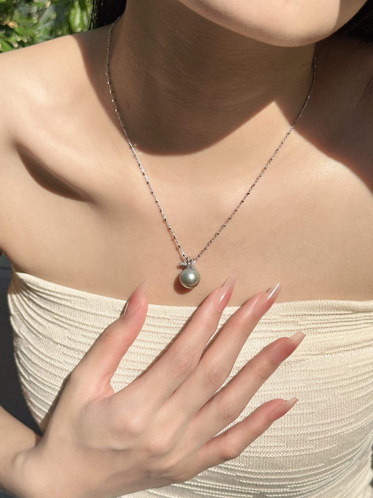 【現貨】925銀+大溪地珍珠吊墜12mm【ST310】