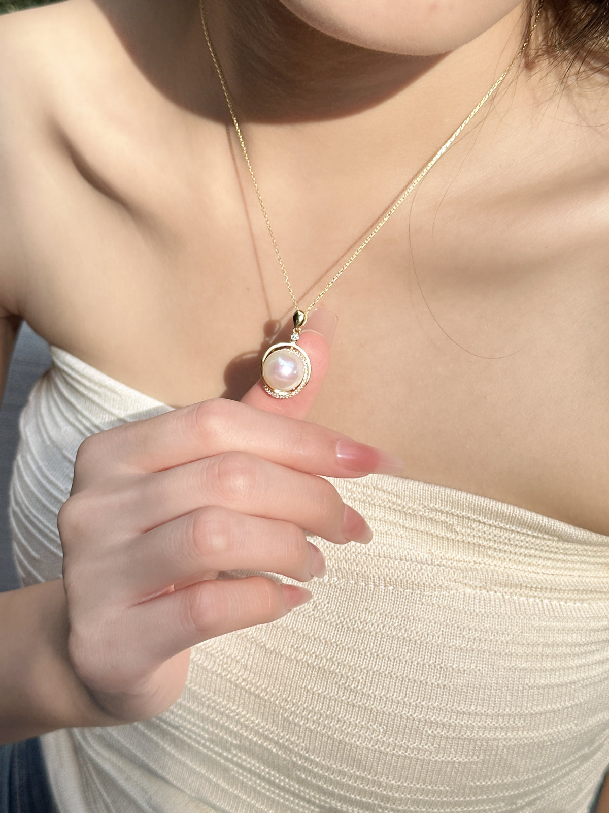 【現貨】925銀+淡水愛迪生吊墜12.3mm【ST312】