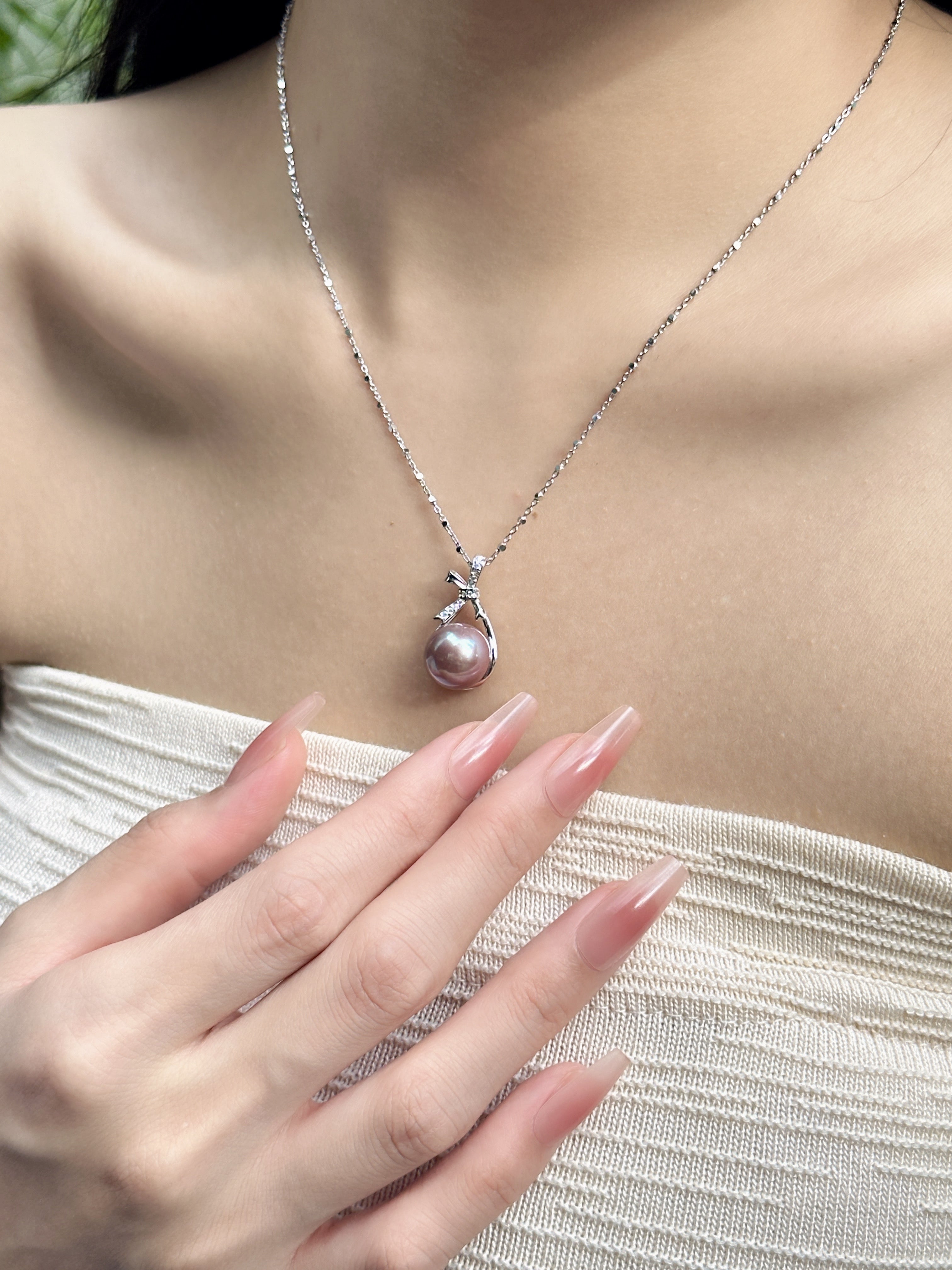 【現貨】925銀+淡水愛迪生吊墜12mm【ST313】