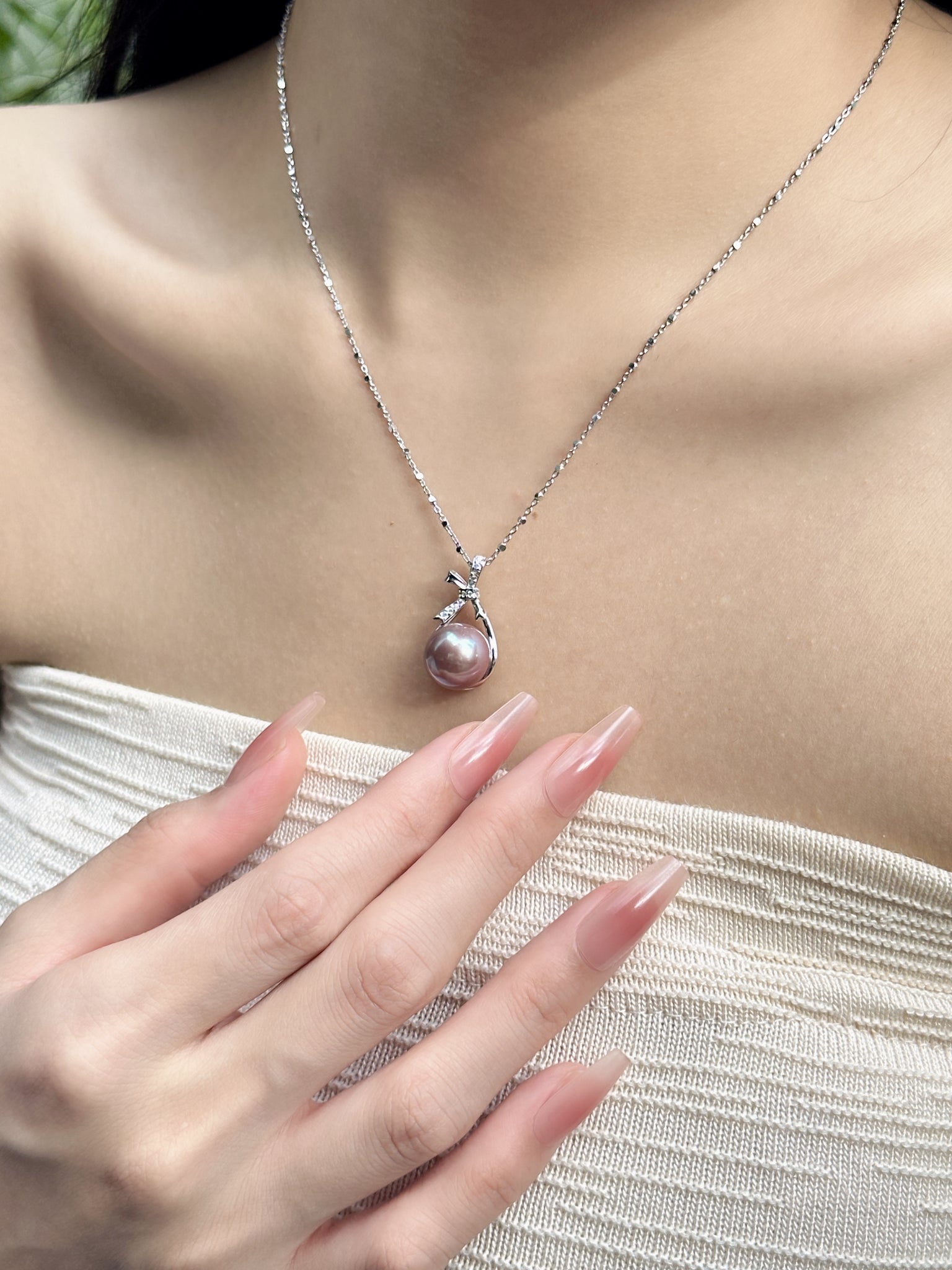 【現貨】925銀+淡水愛迪生吊墜12mm【ST313】