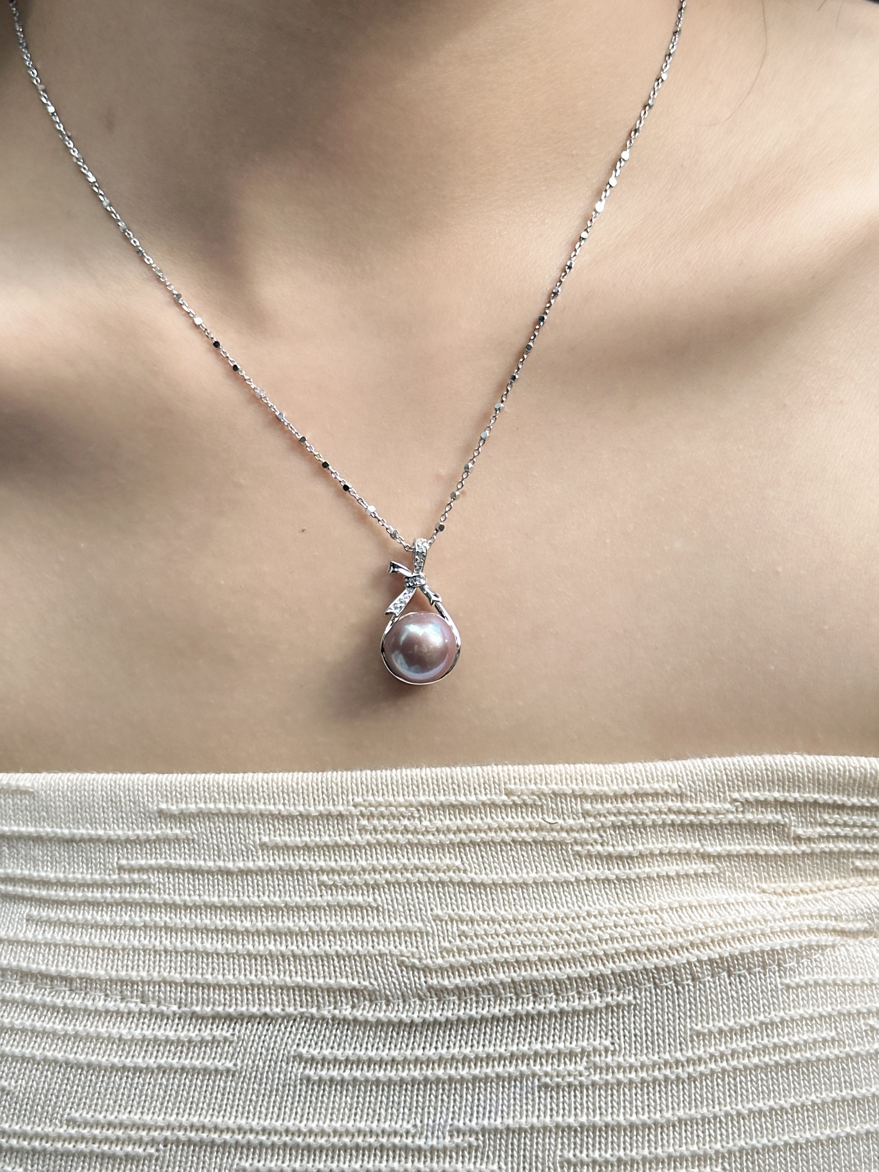 【現貨】925銀+淡水愛迪生吊墜12mm【ST313】