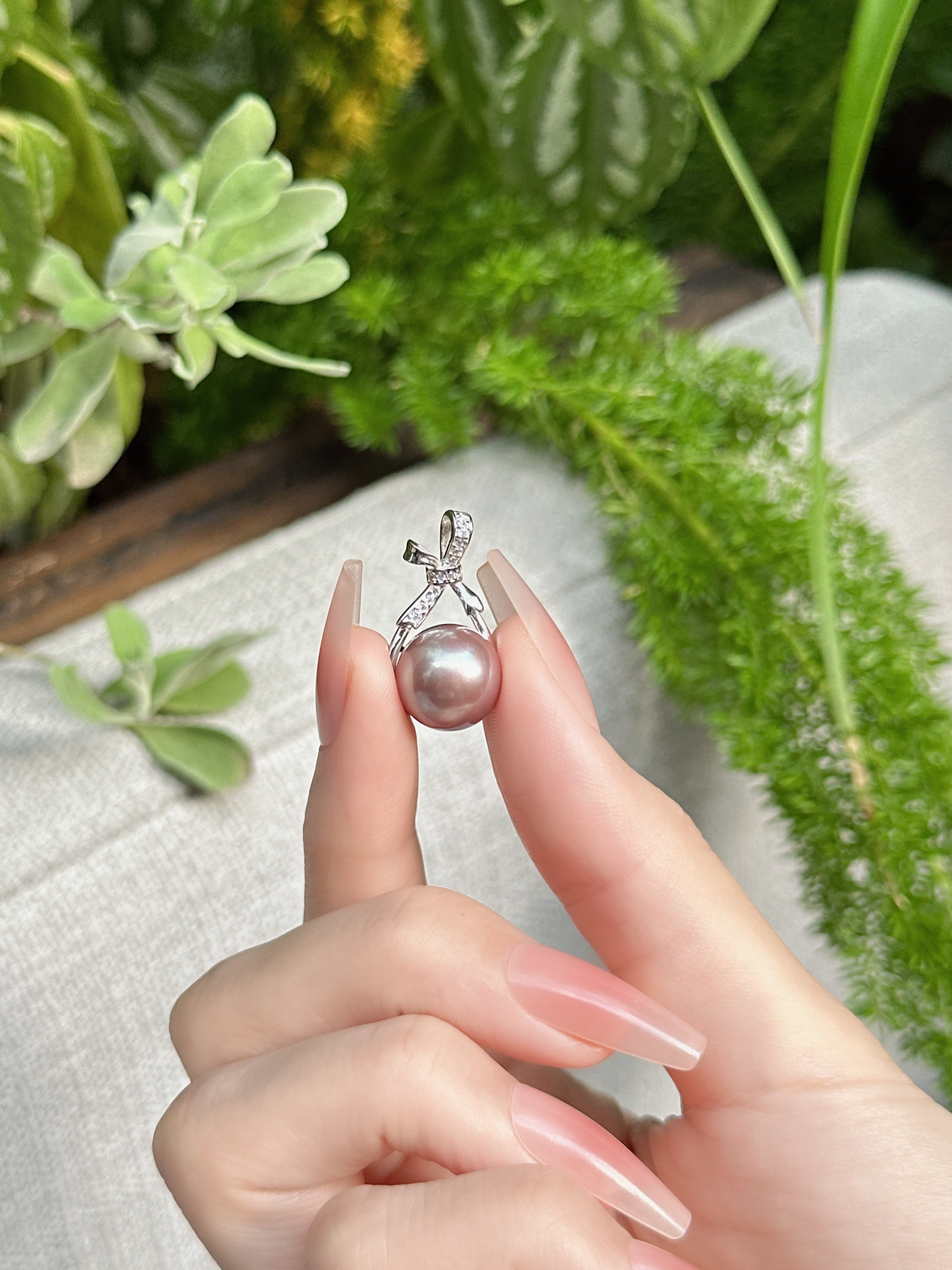 【現貨】925銀+淡水愛迪生吊墜12mm【ST313】