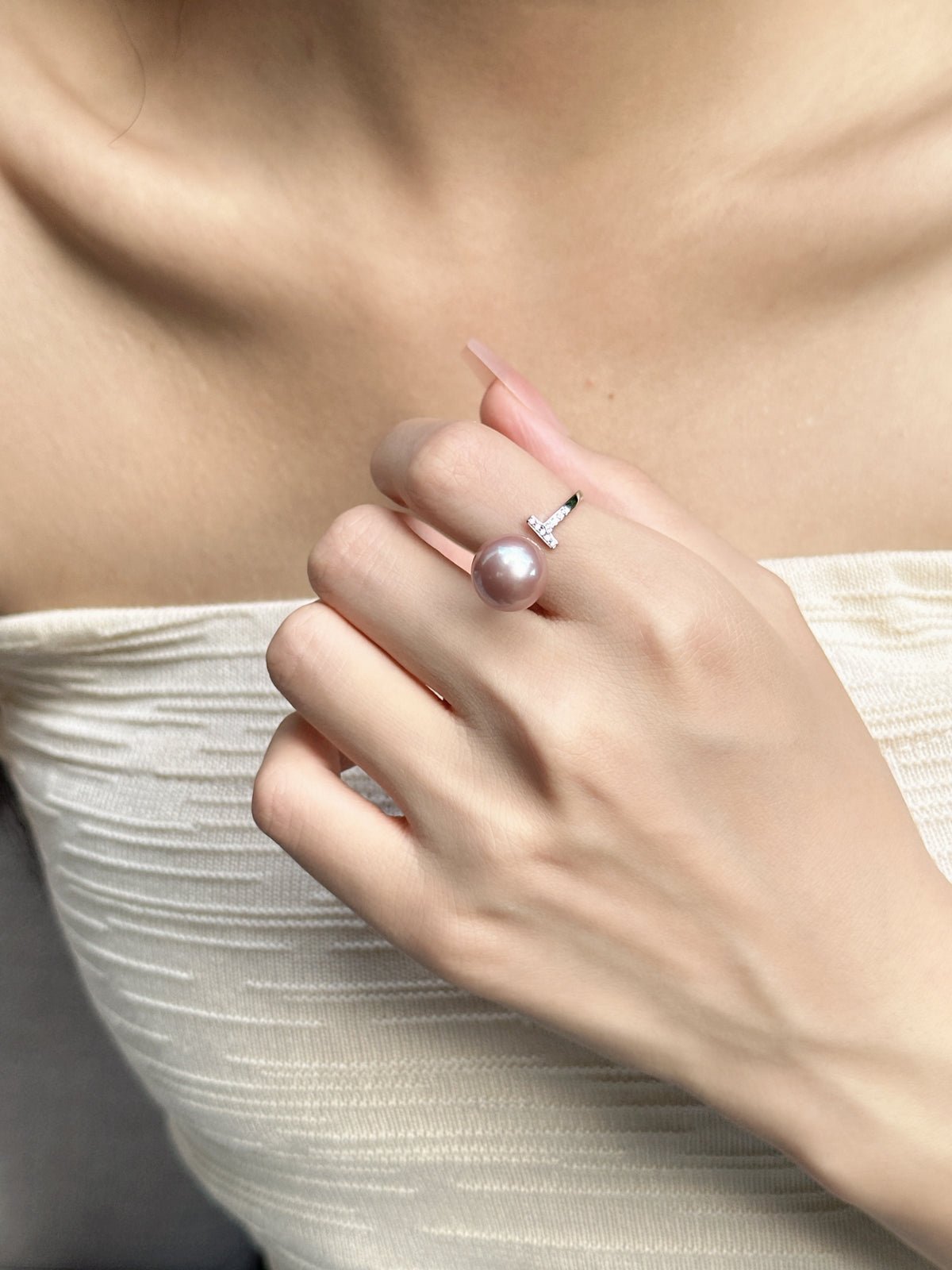 【現貨】925銀+淡水愛迪生戒指【ST315】