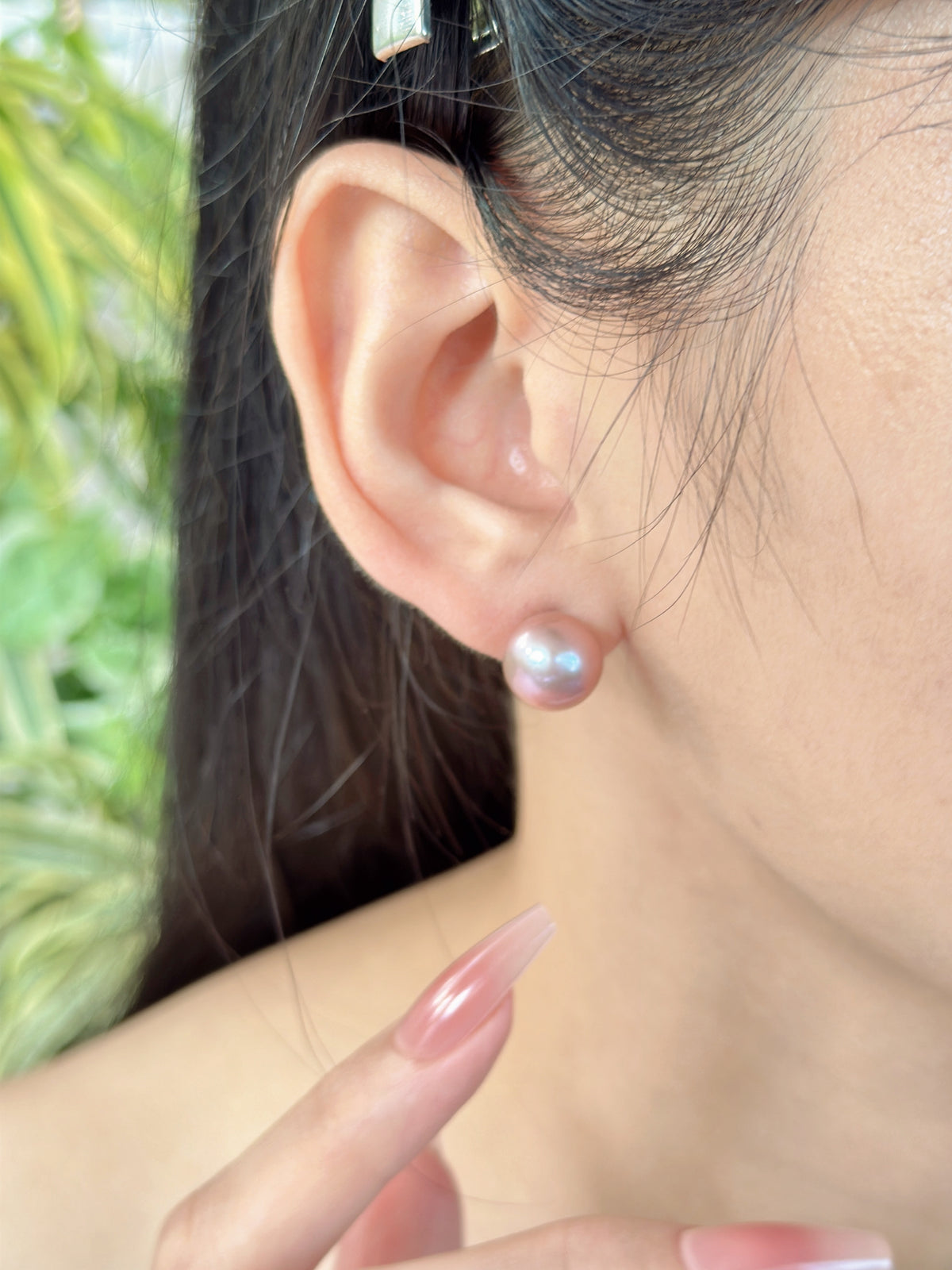 【現貨】925銀+淡水愛迪生單珠耳釘11-12mm【ST321】