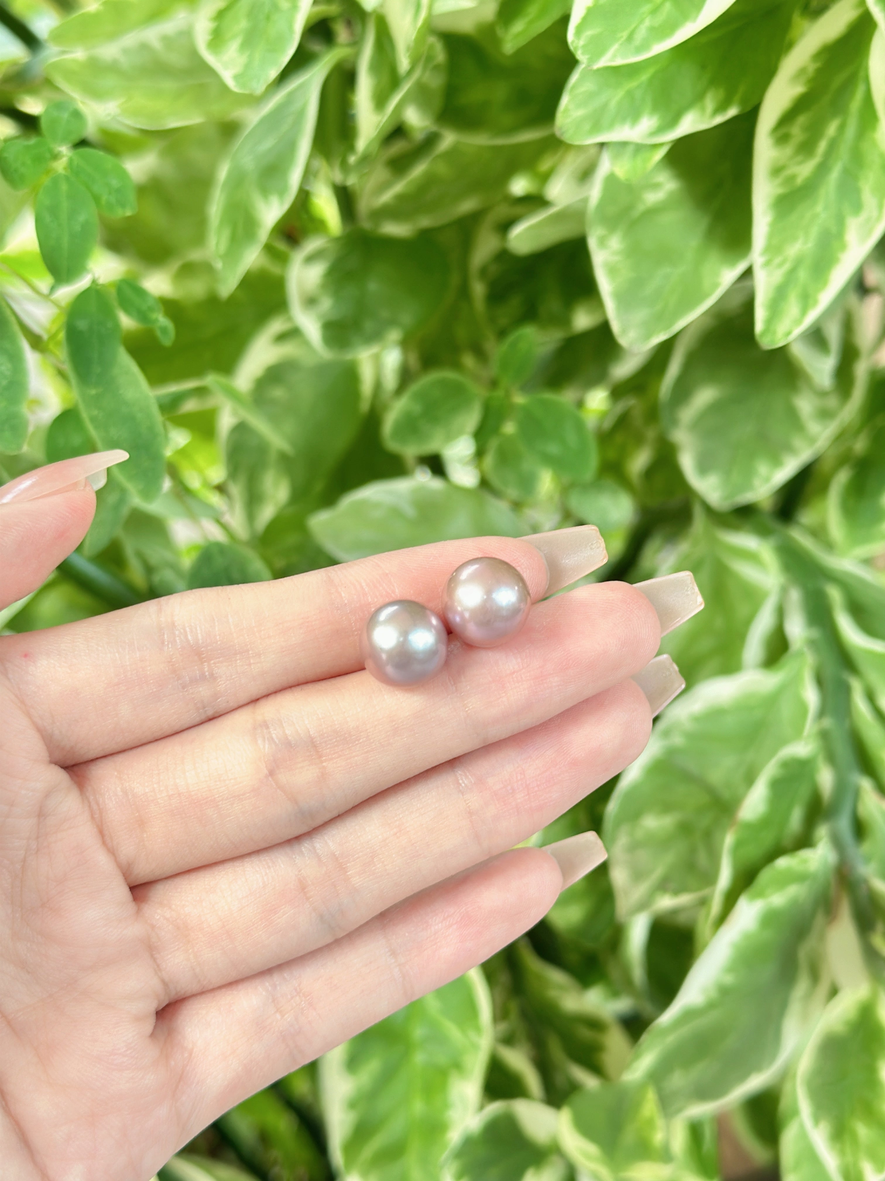 【現貨】925銀+淡水愛迪生單珠耳釘11-12mm【ST321】