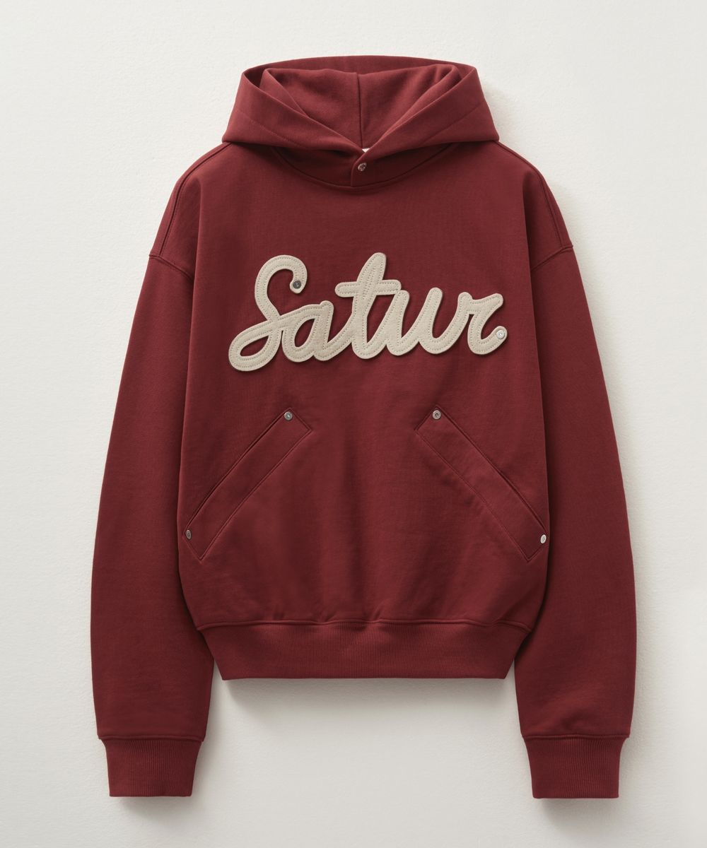 韓國 Satur Applique Rivet Hoodie【SA042】