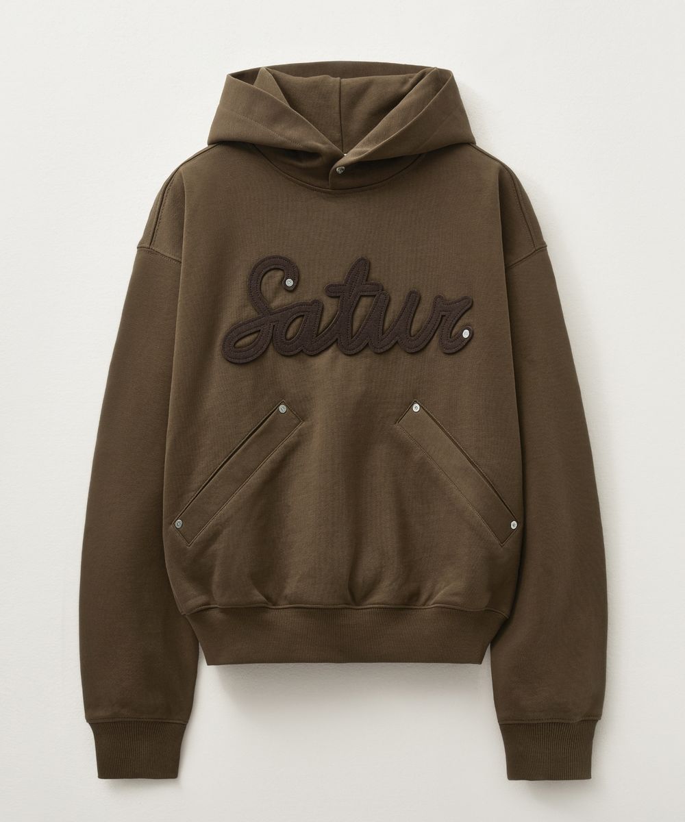 韓國 Satur Applique Rivet Hoodie【SA042】