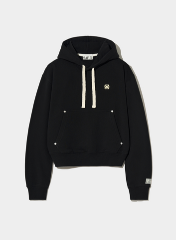 韓國 Satur (W) Classic Small Logo Rivet Hoodie【SR040】