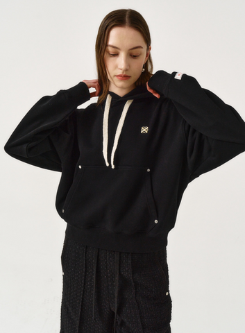 韓國 Satur (W) Classic Small Logo Rivet Hoodie【SR040】