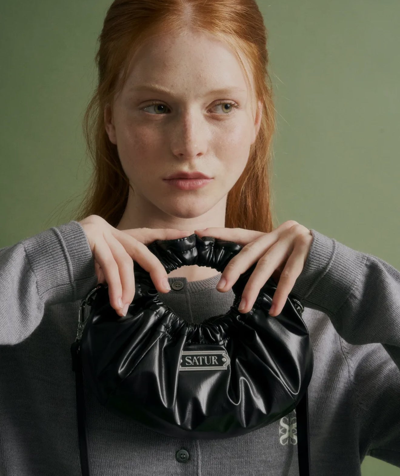 韓國 Satur Scrunchie Mini Tote & Cross Bag【SR034】