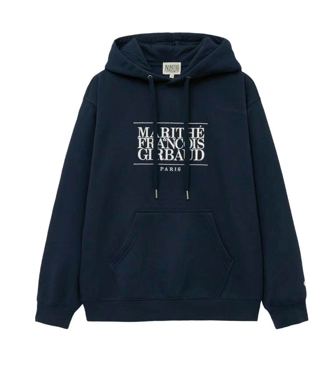 韓國 Marithe Francois Girbaud Classic Logo Embroidery Hoodie Brushed