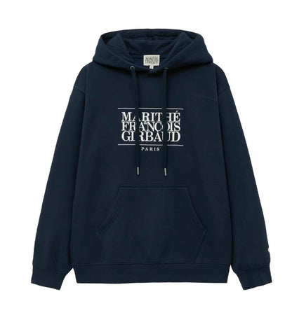 韓國 Marithe Francois Girbaud Classic Logo Embroidery Hoodie Brushed