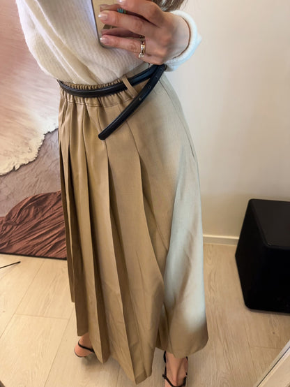 韓國直送 Classic Pleated Midi Skirt