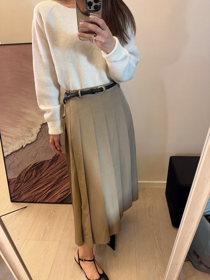 韓國直送 Classic Pleated Midi Skirt