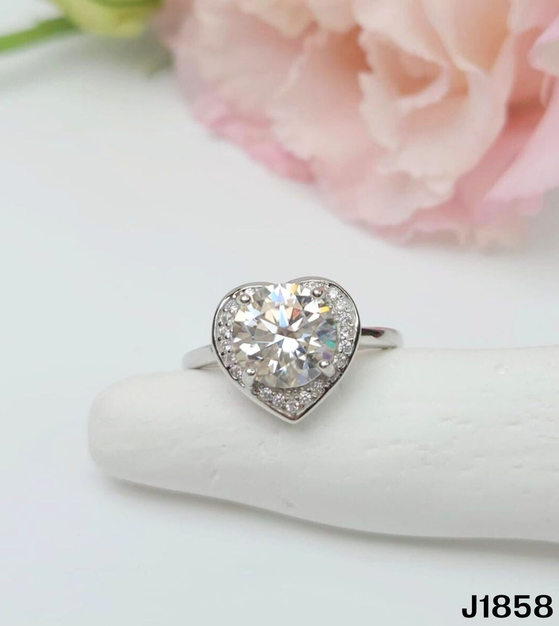 S925銀 莫桑鑽戒指 J1858-2Ct【SS744】