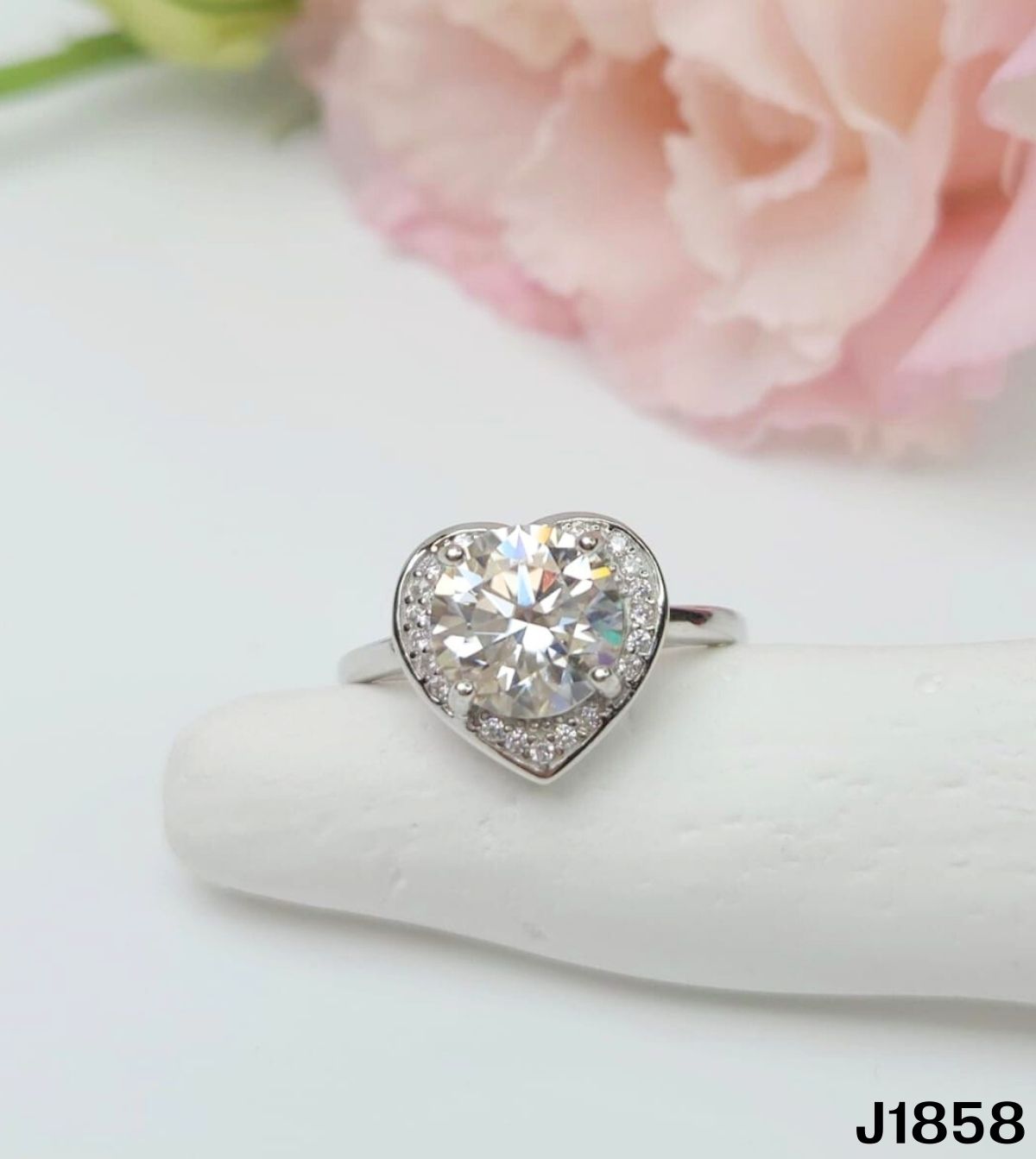 S925銀 莫桑鑽戒指 J1858-2Ct【SS744】
