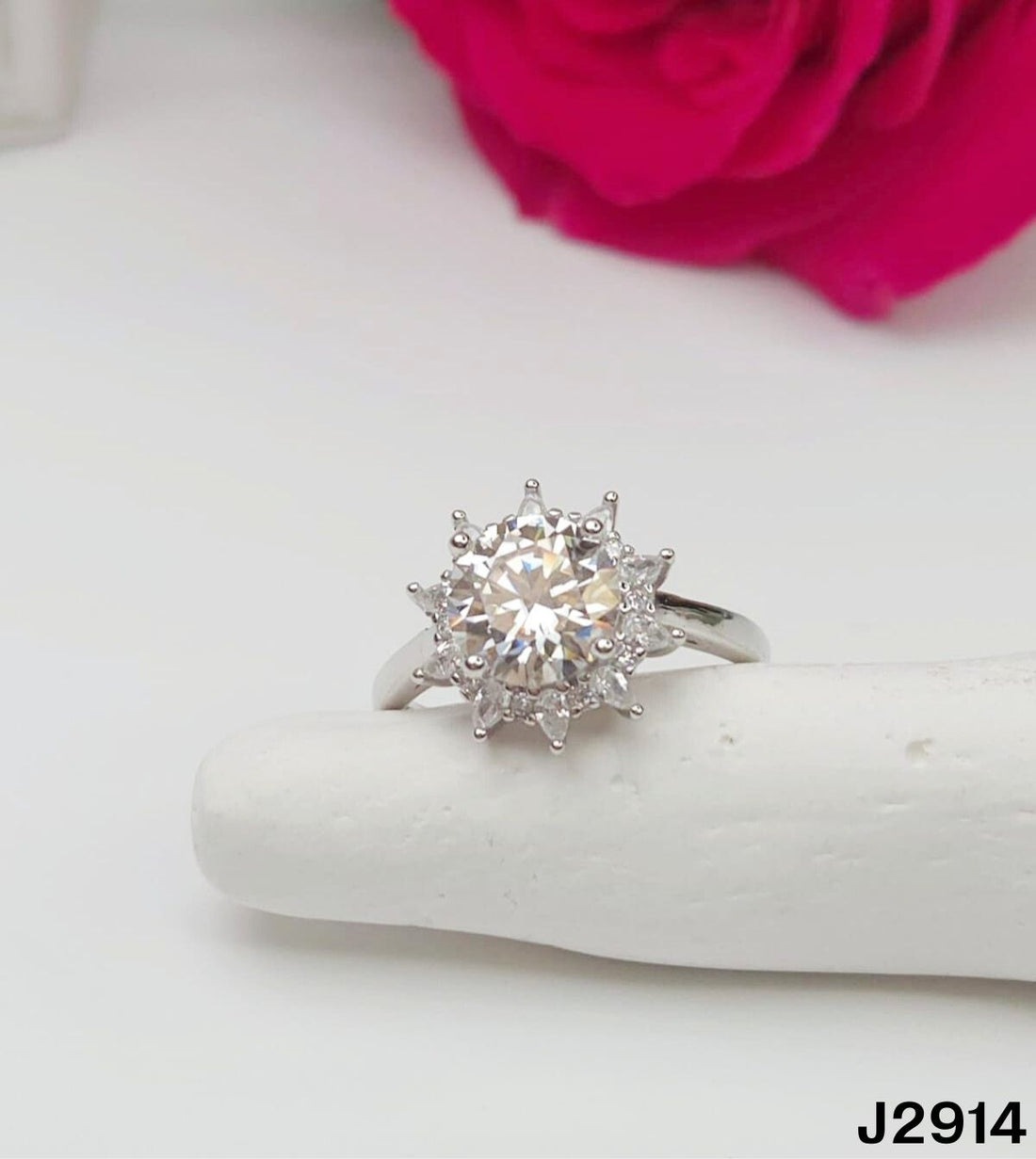 S925銀 莫桑鑽戒指 J2914-2Ct【SS822】
