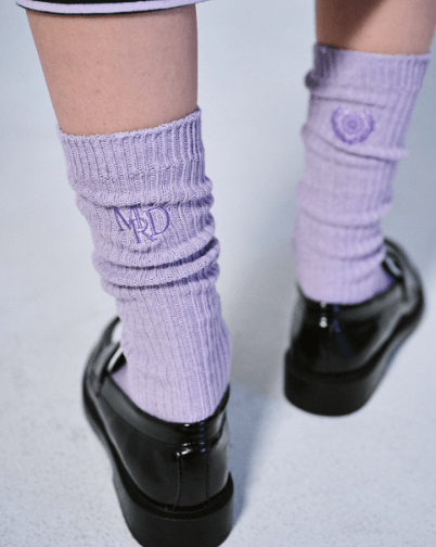 韓國 Mardi Mercredi LONG SOCKS MRD LOGO - STT Mall HK 靚太網購 -- LAVENDER PURPLE