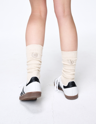 韓國 Mardi Mercredi LONG SOCKS MRD LOGO