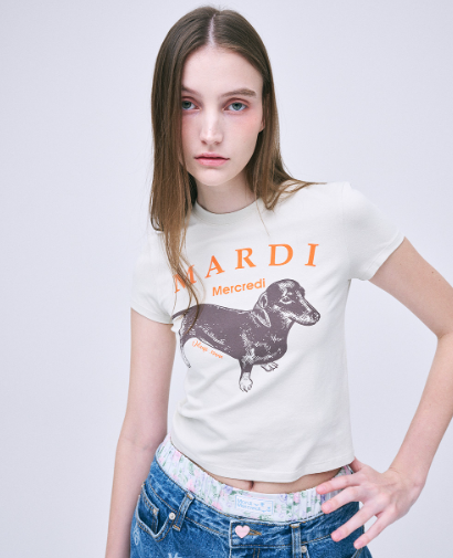 韓國 Mardi Mercredi CROPPED TSHIRT DDANJI